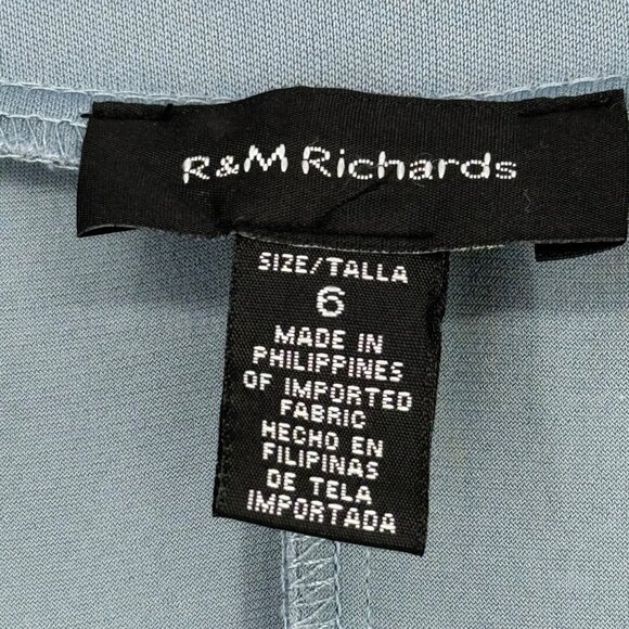 R&M Richards Sleeveless Beaded Neckline Shift Dress Size 6  Gray Women's - Picture 6 of 16